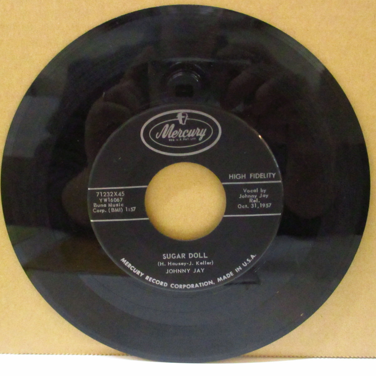 JOHNNY JAY (ジョニー・ジェイ)  - Sugar Doll / Tears (US オリジナル 「黒ラベ」7インチ)R&Rジャイヴァー！