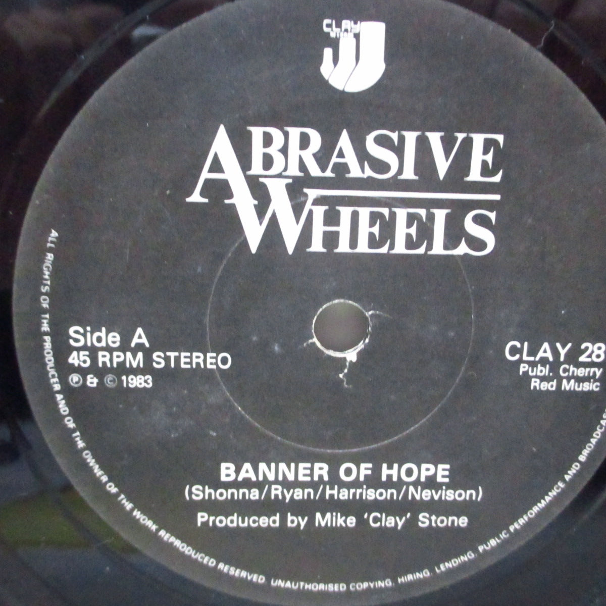 ABRASIVE WHEELS (アブレシブ・ホイールズ)  - Banner Of Hope (UK オリジナル 7"/光沢固紙ジャケ) アルバム未収録の後期名曲 !