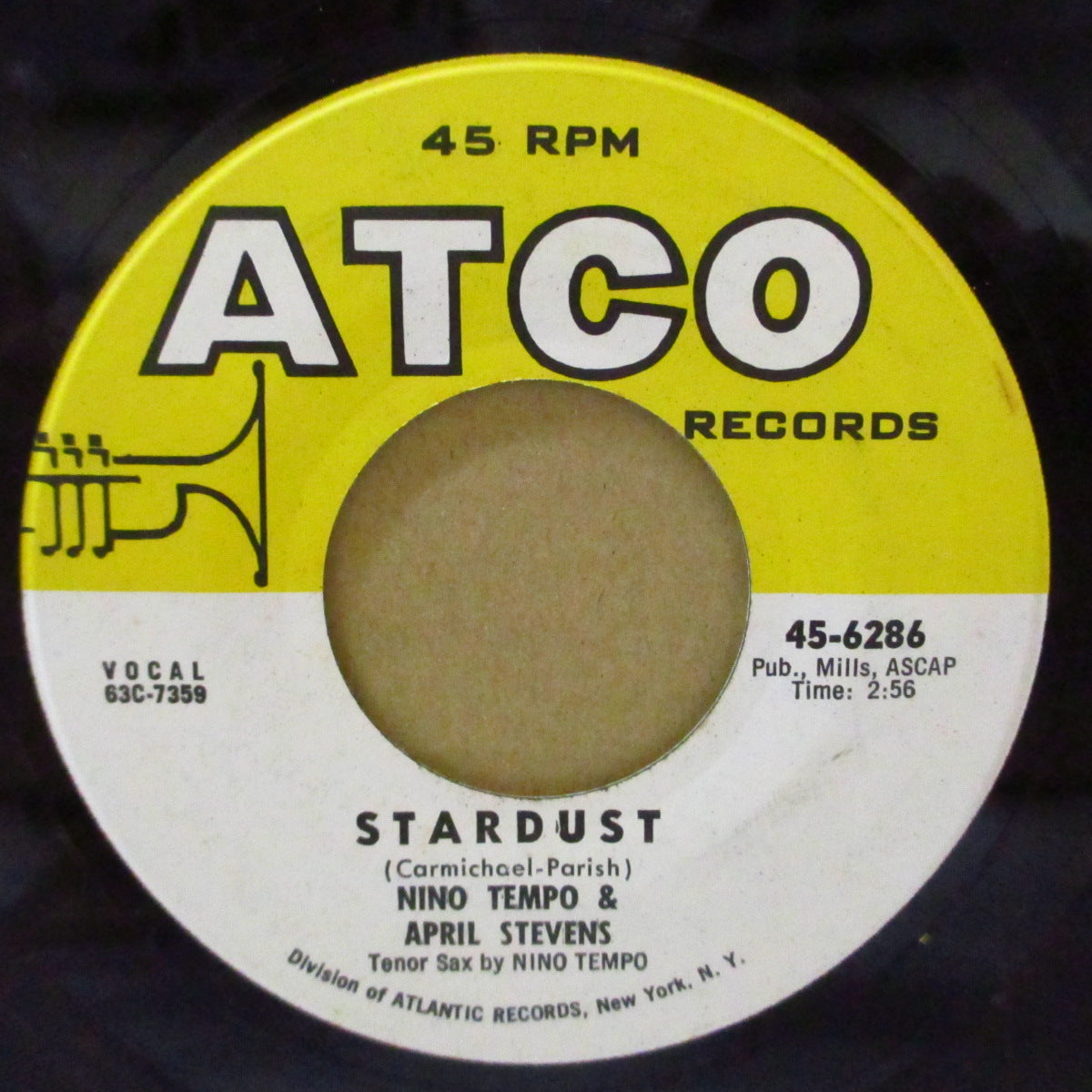 NINO TEMPO & APRIL STEVENS (ニノ・テンポ & エイプリル・スティーブンス)  - Stardust / 1 - 45 (US '63 オリジナル 7インチ) スタンダード曲の御機嫌ポップ・アレンジ・カヴァ！