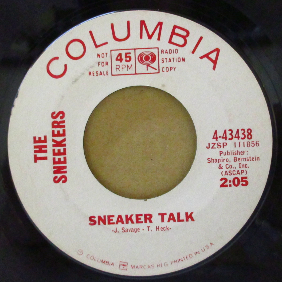 SNEEKERS, THE (ザ・スニーカーズ)  - Sneaker Talk (US '65 プロモ・白ラベ7インチ)両面英国グループ調のアップテンポ・ガレージビート！