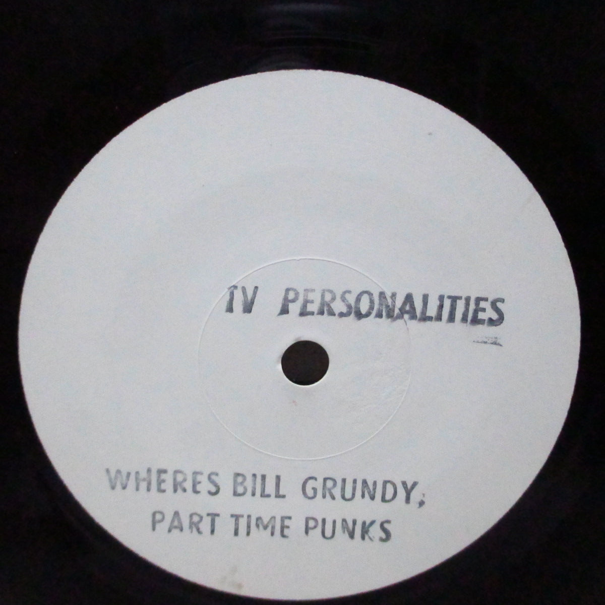 TELEVISION PERSONALITIES (テレヴィジョン・パーソナリティーズ)  - Where's Bill Grundy Now? (UK '78 再発「A面のみゴム印有」白ラベ 7"/表に曲目有マット紙折り返し「Headless Man」ジャケ) セカンドEP !