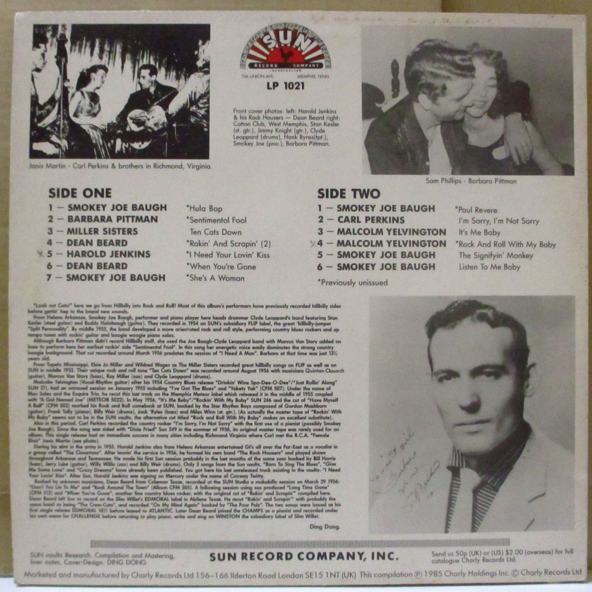 V.A. (SUN社ロカビリー・コンピレーション)  - Rock Bop Boogie (UK '85 オリジナル LP)