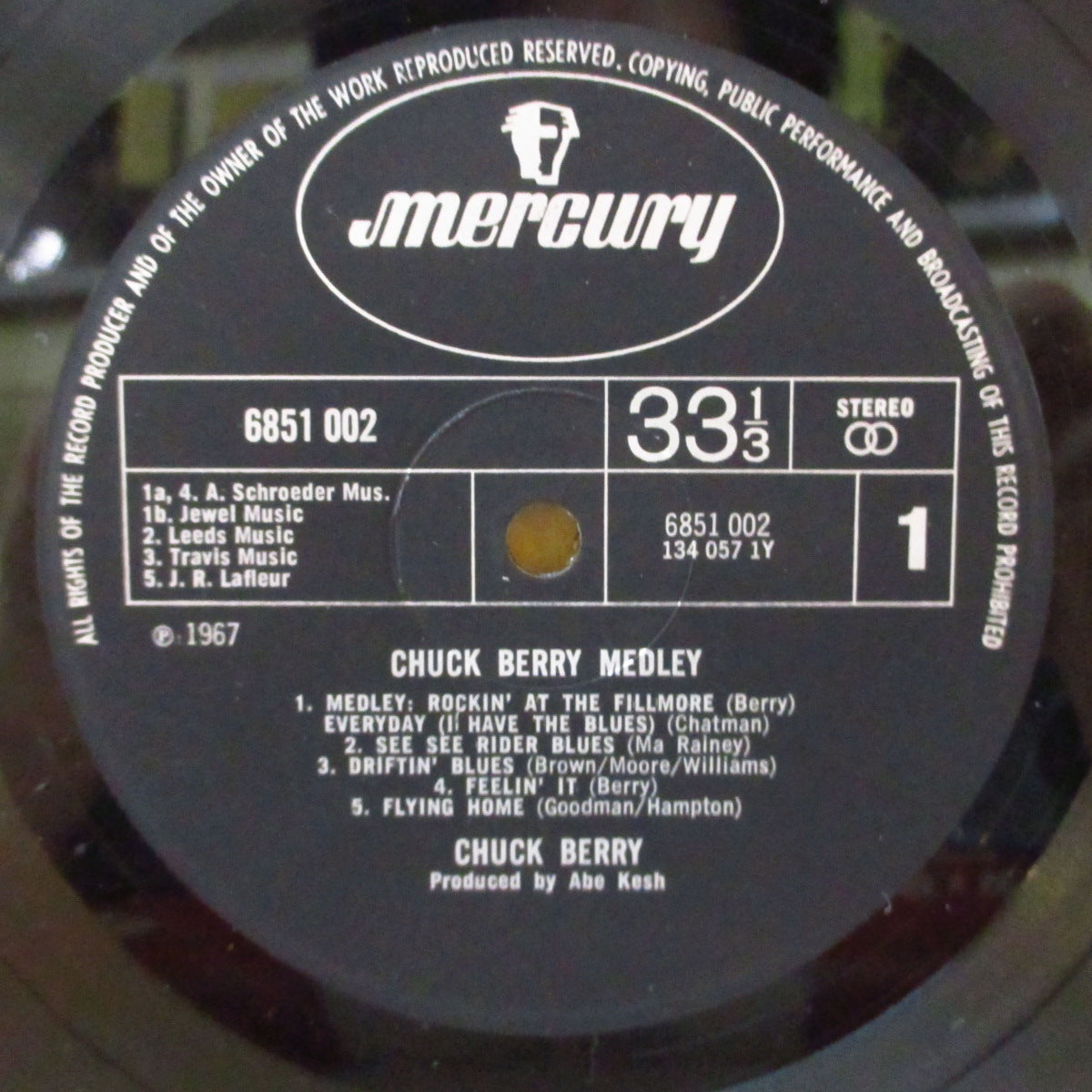 CHUCK BERRY (チャック・ベリー)  - Medley (UK 70's 再発ステレオ LP/両面コーティング・ジャケ)マーキュリー社期の「英国独自」変則合体再発。