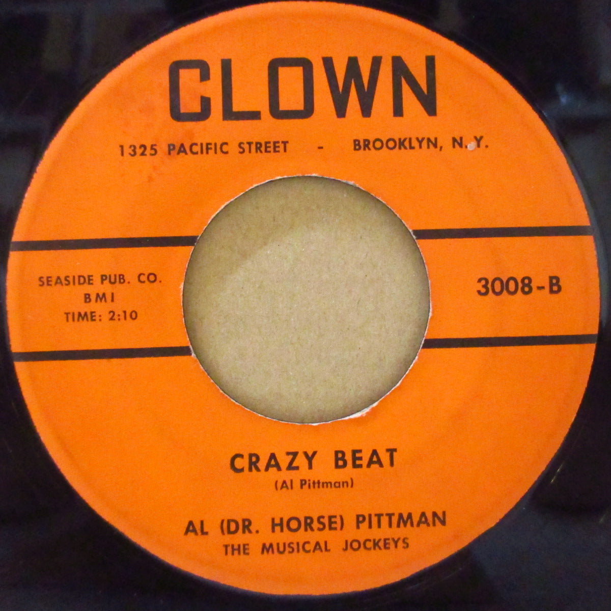 AL "DR.HORSE" PITTMAN & The Musical Jockeys (アル "ドクター・ホース" ピットマン)  - Crazy Beat (US '60 オリジナル 7インチ) キレキレのR&Bジャイヴァー！