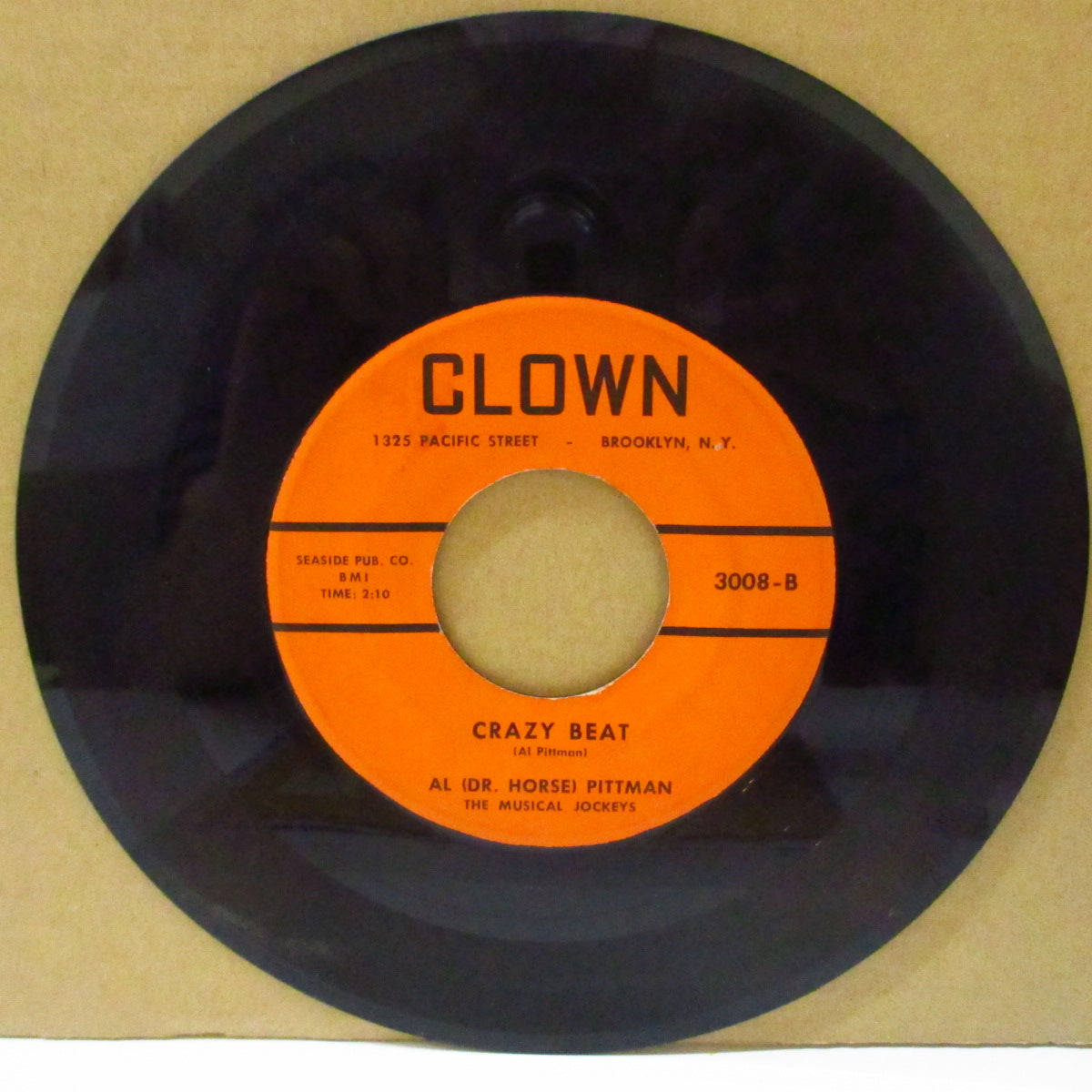 AL "DR.HORSE" PITTMAN & The Musical Jockeys (アル "ドクター・ホース" ピットマン)  - Crazy Beat (US '60 オリジナル 7インチ) キレキレのR&Bジャイヴァー！