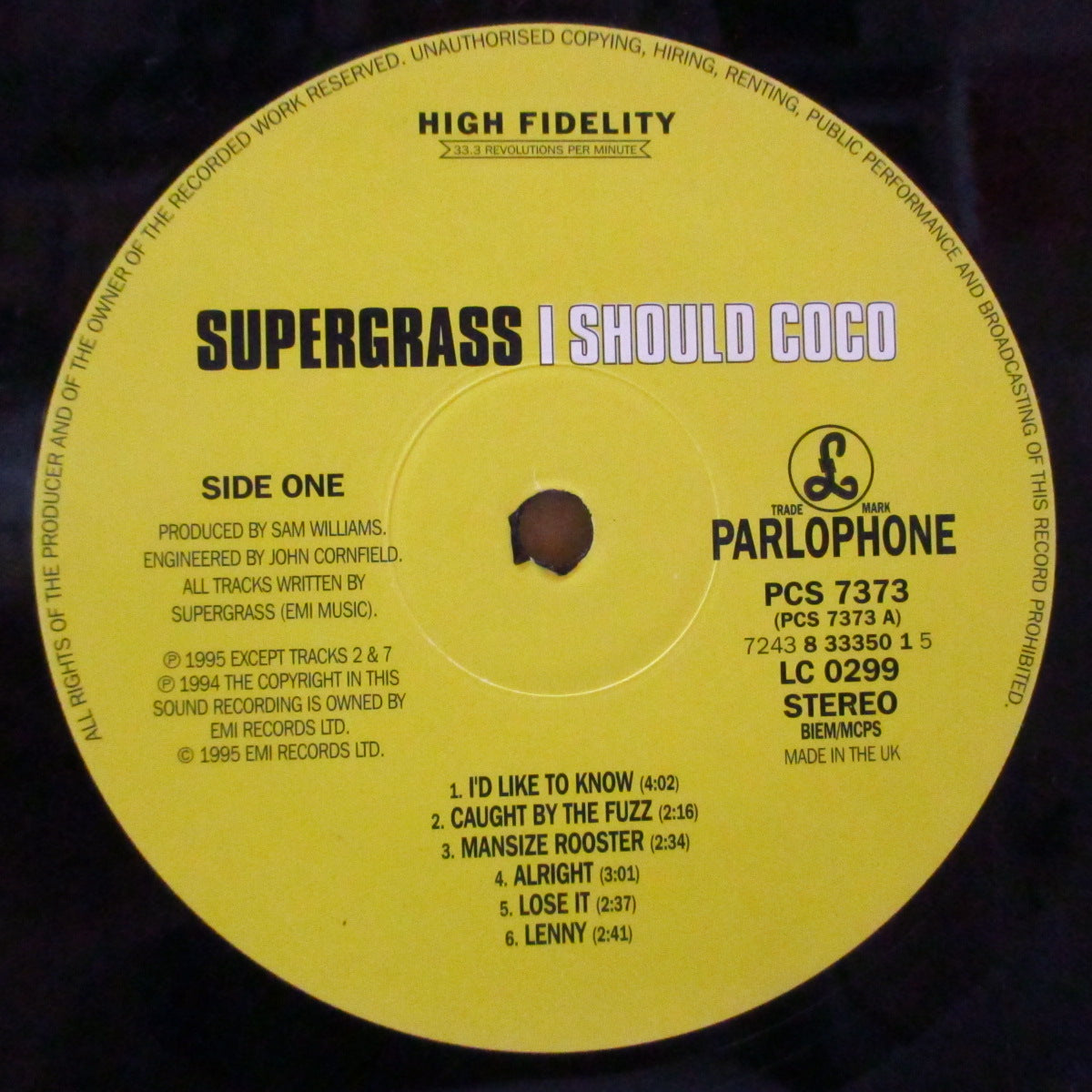 SUPERGRASS (スーパーグラス)  - I Should Coco (UK オリジナル LP+インナー) '95年1stアルバム