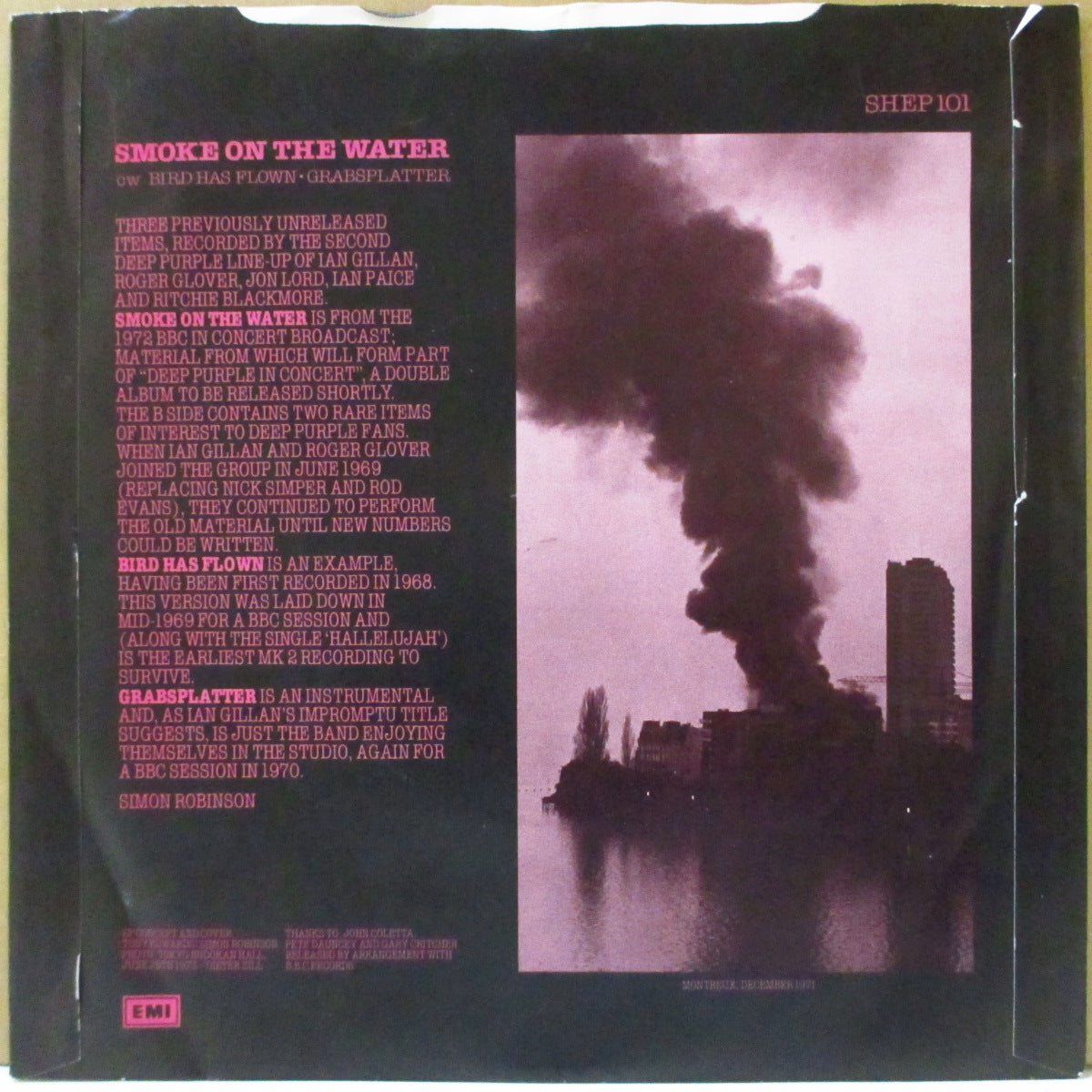 DEEP PURPLE (ディープ・パープル)  - New Live And Rare Vol.3 (UK '80 オリジナル3曲入り「両面黒文字印刷」ラベ・フラットセンター」 7インチ+ソフト紙ジャケ)