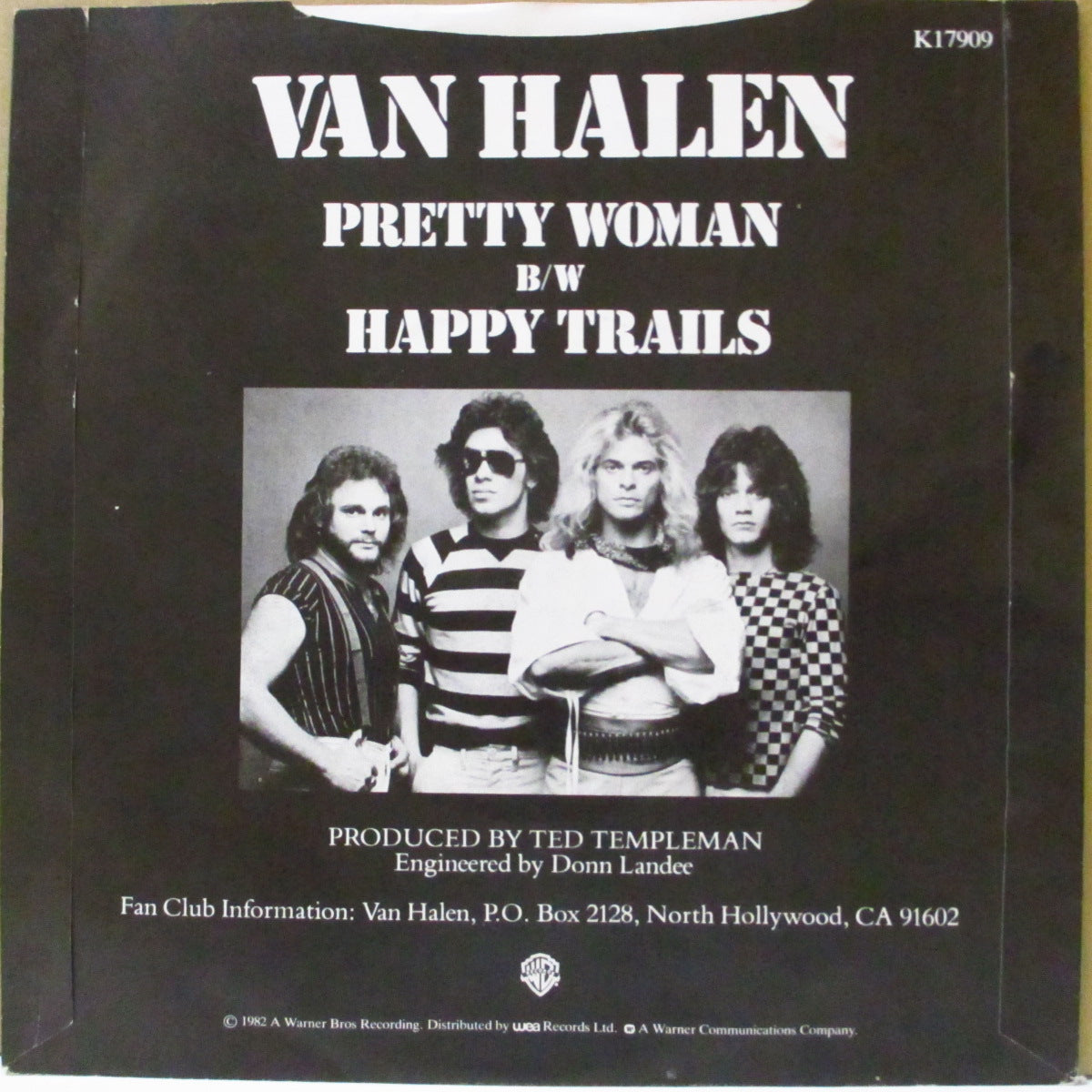 VAN HALEN (ヴァン・ヘイレン)  - Pretty Woman (UK '82 オリジナル 7インチ+光沢ソフト紙ジャケ)