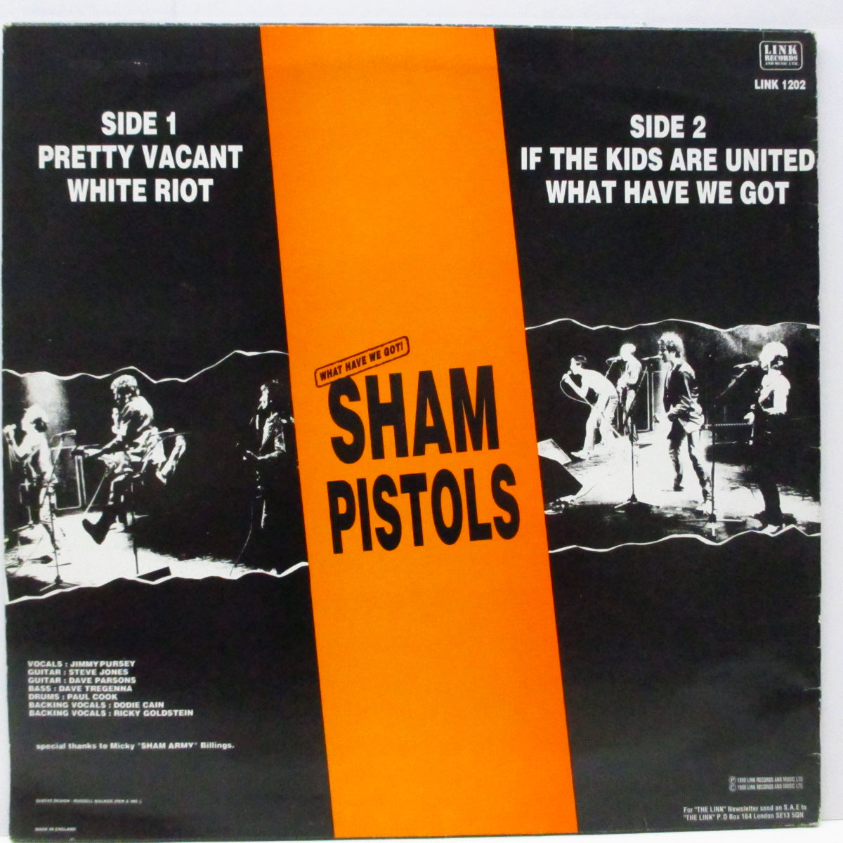 SHAM PISTOLS (シャム・ピストルズ)  - What Have We Got! (UK オリジナル 12") シャム 69とピストルズの合体バンド !