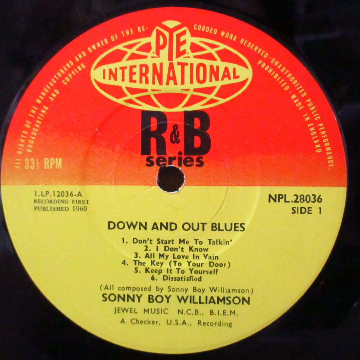 SONNY BOY WILLIAMSON (ソニー・ボーイ・ウイリアムソン)  - Down And Out Blues (UK '64 初回オリジナル・モノラル LP/表面コーティング折り返しジャケ) 近年稀な奇跡の美品