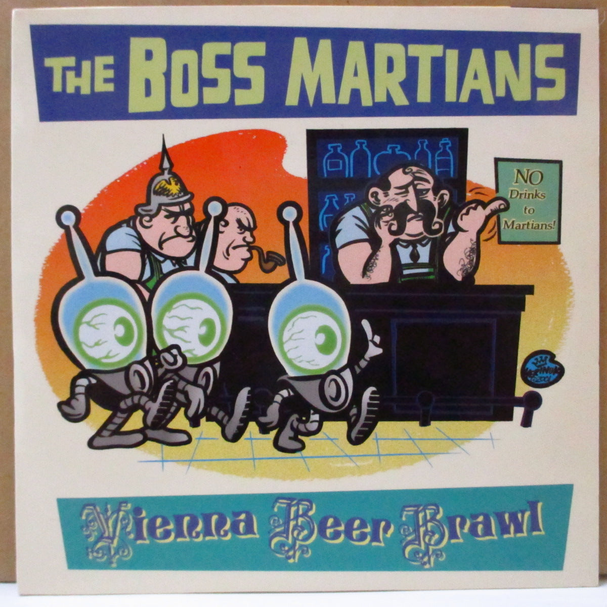 BOSS MARTIANS, THE (ザ・ボス・マーティンズ)  - Vienna Beer Brawl +3 (Austria 限定ブルースプラッターヴァイナル 7インチ+光沢固紙ジャケ) '01年EP