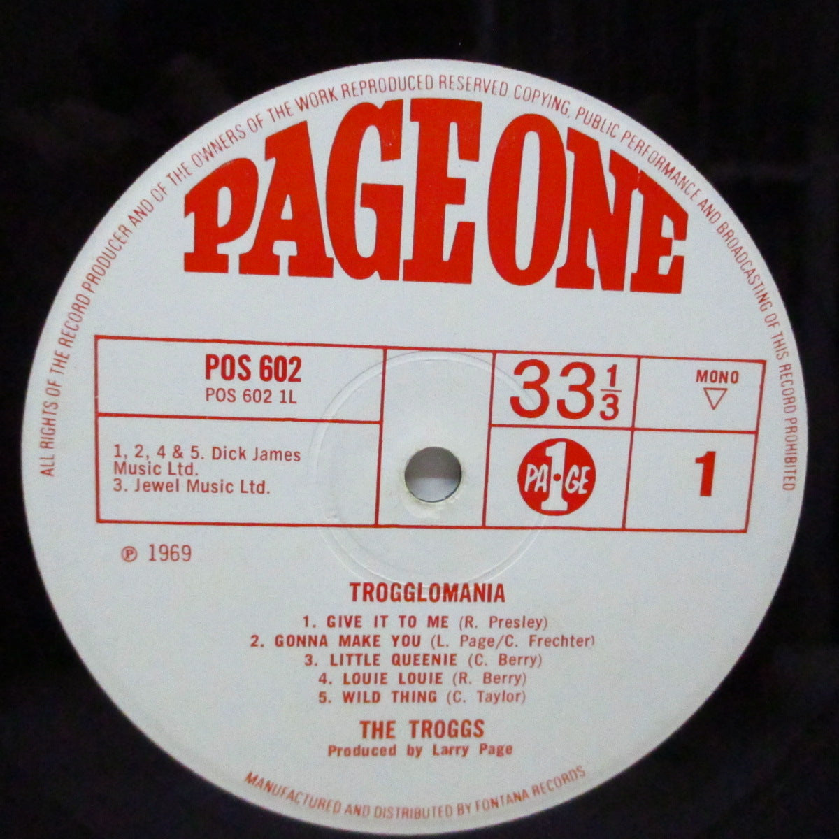 TROGGS (トロッグス)  - Trogglomania (UK オリジナル「モノラル」LP/表面コーティング三面折り返ジャケ) ペイジワン社期サンプラー！