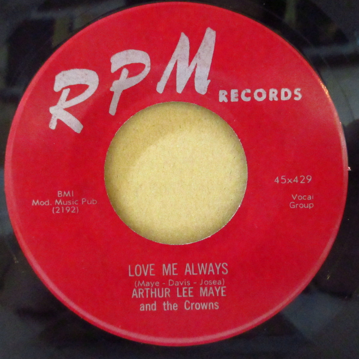 ARTHUR LEE MAYE & THE CROWNS (アーサー・リー・メイ＆ザ・クラウンズ)  - Loop De Loop De Loop (US '70年代精巧リプロ 7インチ)ロッキン・ドゥワップ &極上バラッド