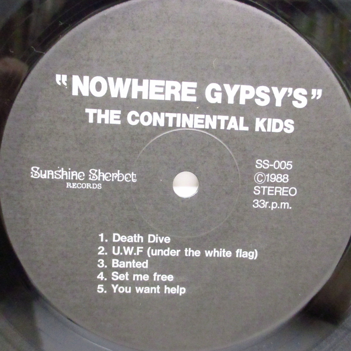 CONTINENTAL KIDS, THE (ザ ・コンチネンタル・キッズ)  - Nowhere Gypsy's (Japan '88 オリジナル LP+ポスター、インサート）セカンド！
