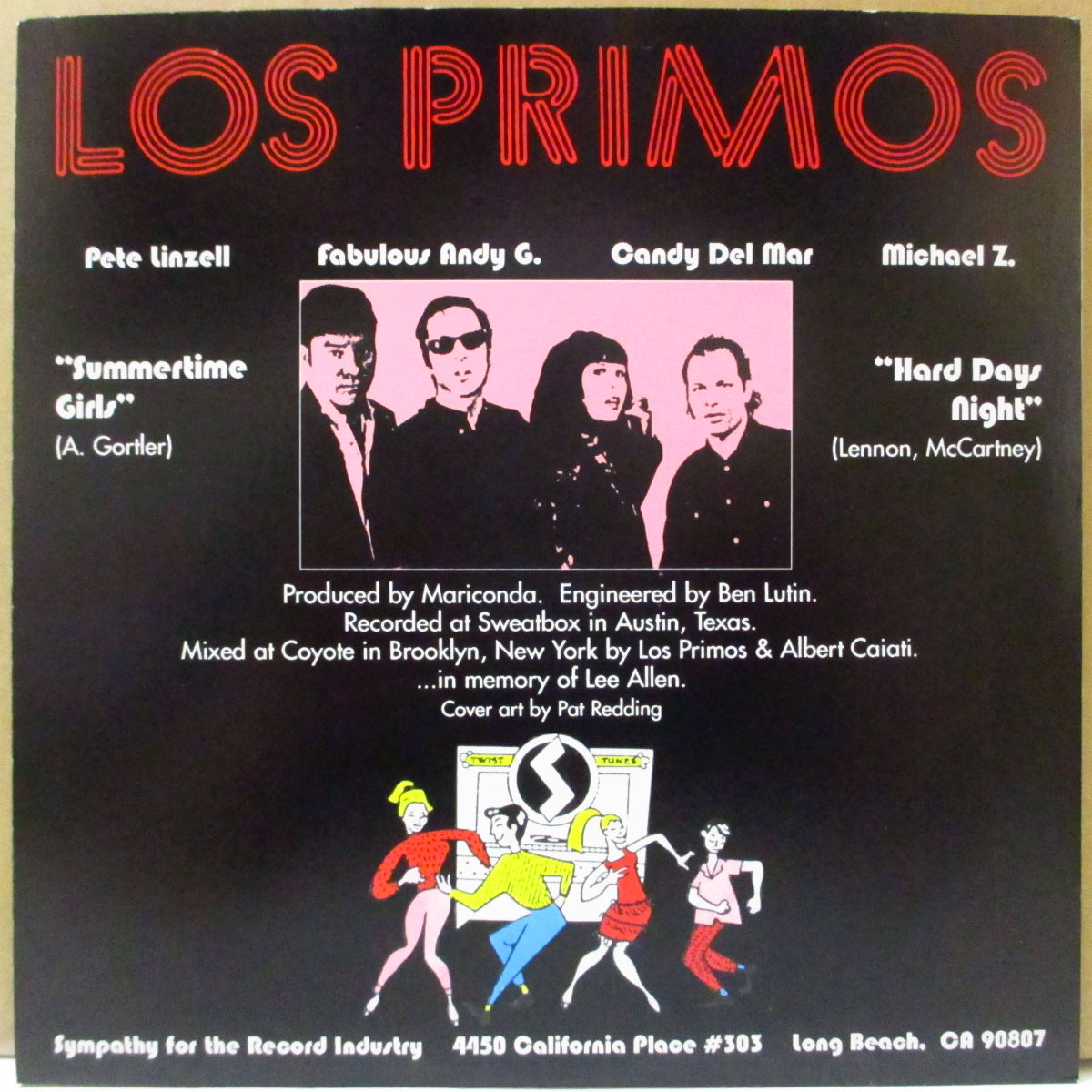 LOS PRIMOS (ロス・プリモス)  - Twistin' Con Los Primos (US オリジナル 7インチ+光沢固紙ジャケ) '95年シングル