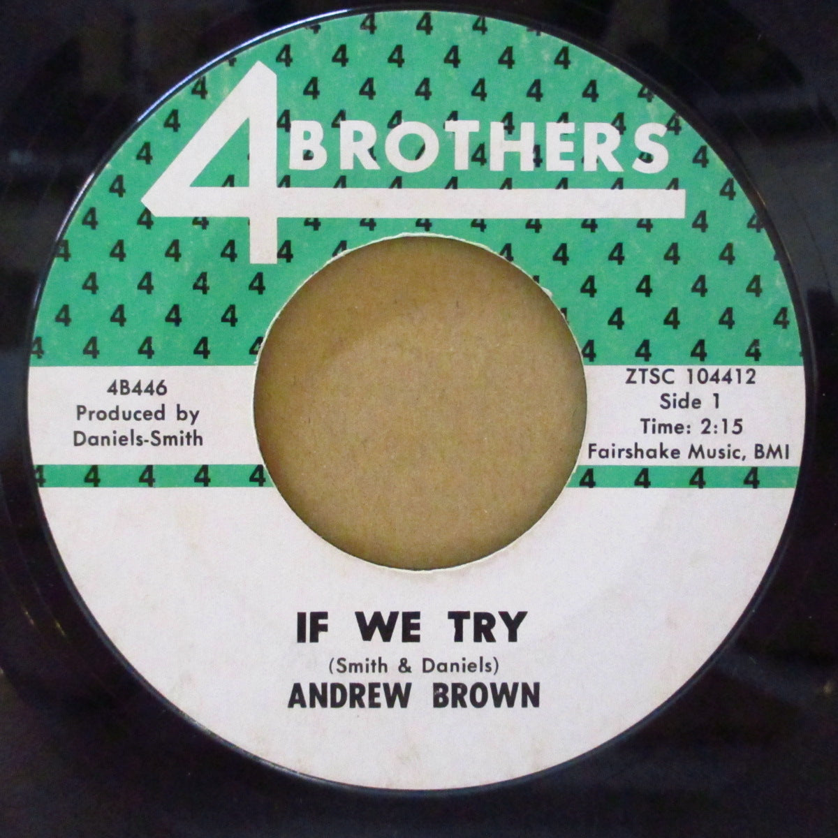 ANDREW BROWN (アンドリュー・ブラウン)  - If We Try / You Ought To Be Ashamed (US '65 オリジナル 7インチ)R&Bノーザン+都会派ロッキン・ブルース