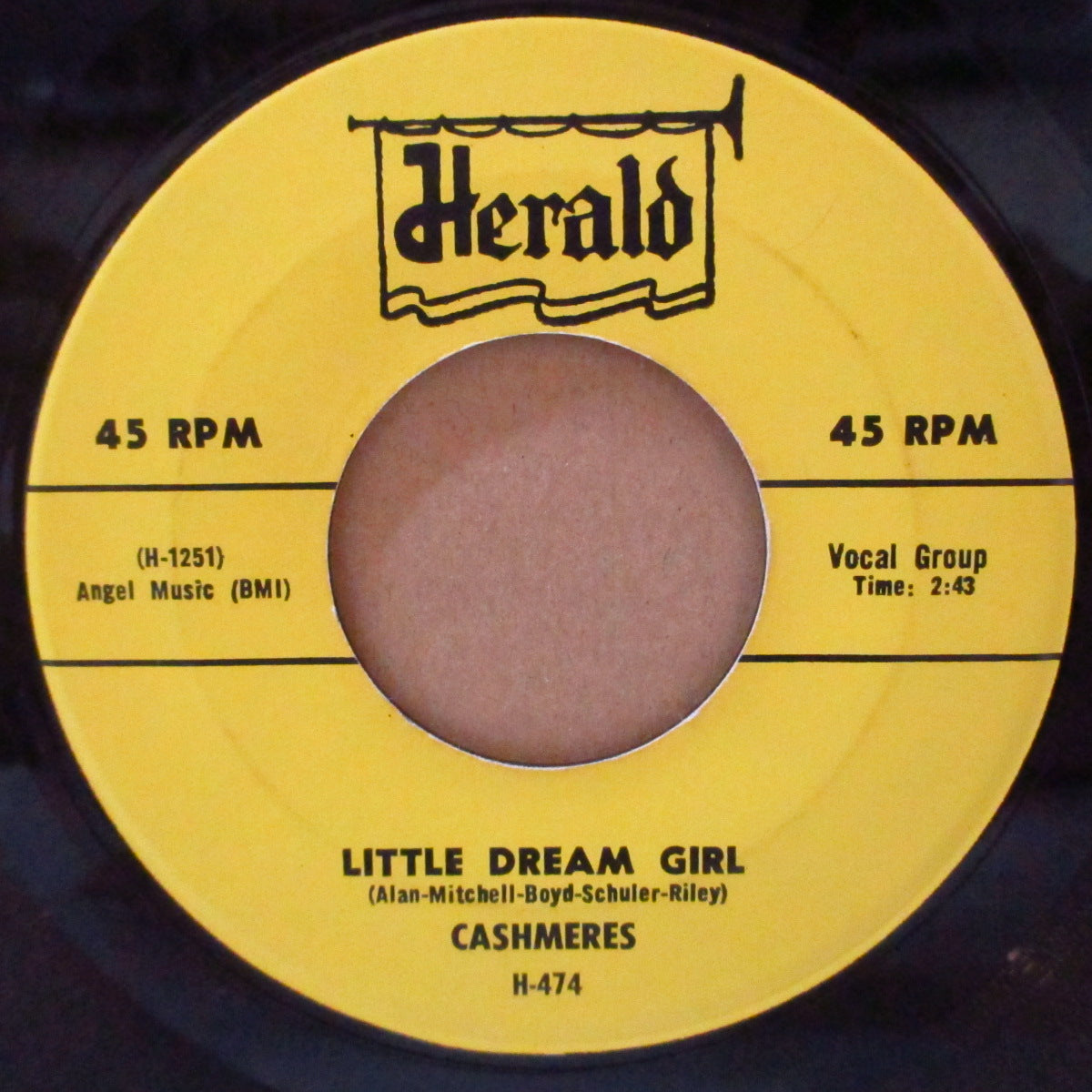 CASHMERES, THE (ザ・カシミアーズ)  - Do I Upset You / Little Dream Girl (US '56 オリジナル 7インチ)モダン・ドゥワップ・ジャイヴァー！