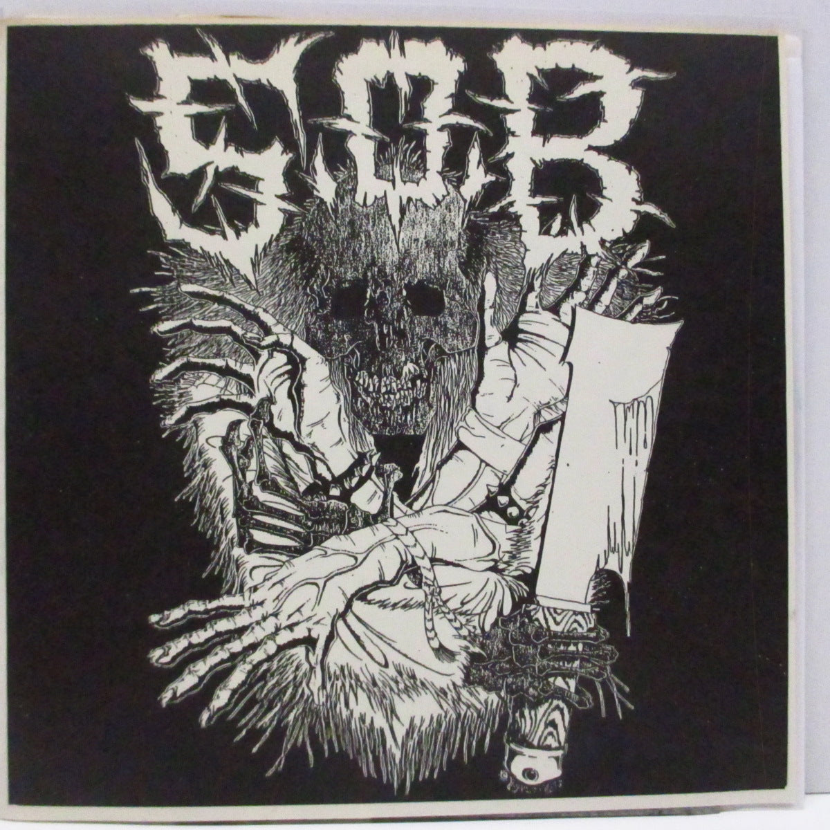 S.O.B. / NAPALM DEATH (エス・オー・ビー / ナパーム・デス)  - Split (Japan '89 初回オリジナル10曲入り「黒FLEXI」+ 白/黒ジャケ）