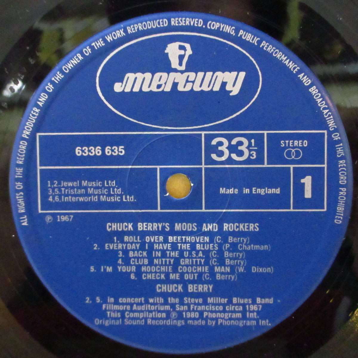 CHUCK BERRY (チャック・ベリー)  - Mods & Rockers (UK '80 オリジナル・ステレオ LP)'67〜'69年マーキュリー社期英国独自コンピレーション