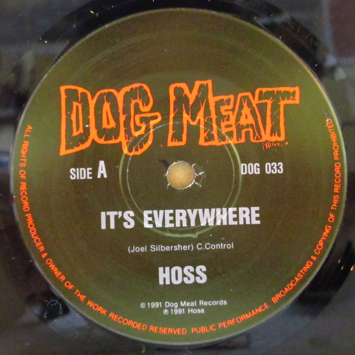 HOSS (ホス)  - It's Everywhere (OZ 800枚限定ブラックヴァイナル 7インチ+光沢固紙ジャケ) '92年シングル