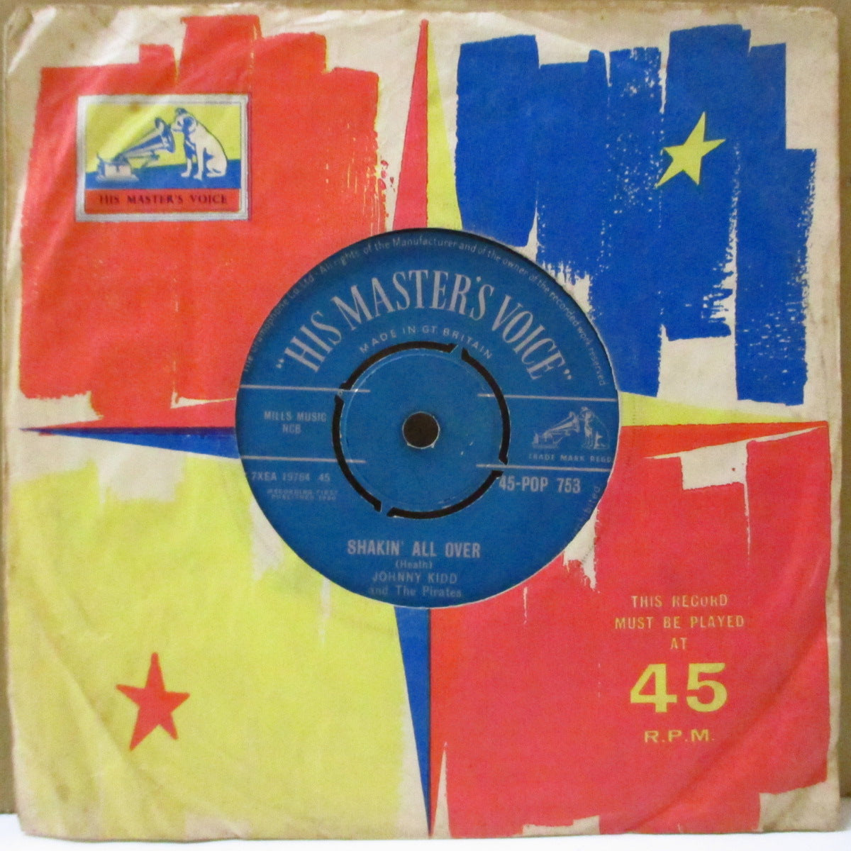 JOHNNY KIDD & THE PIRATES (ジョニー・キッド & ザ・パイレーツ)  - Shakin' All Over (UK 初回 オリジナル7インチ)テディボーイR&R名曲！