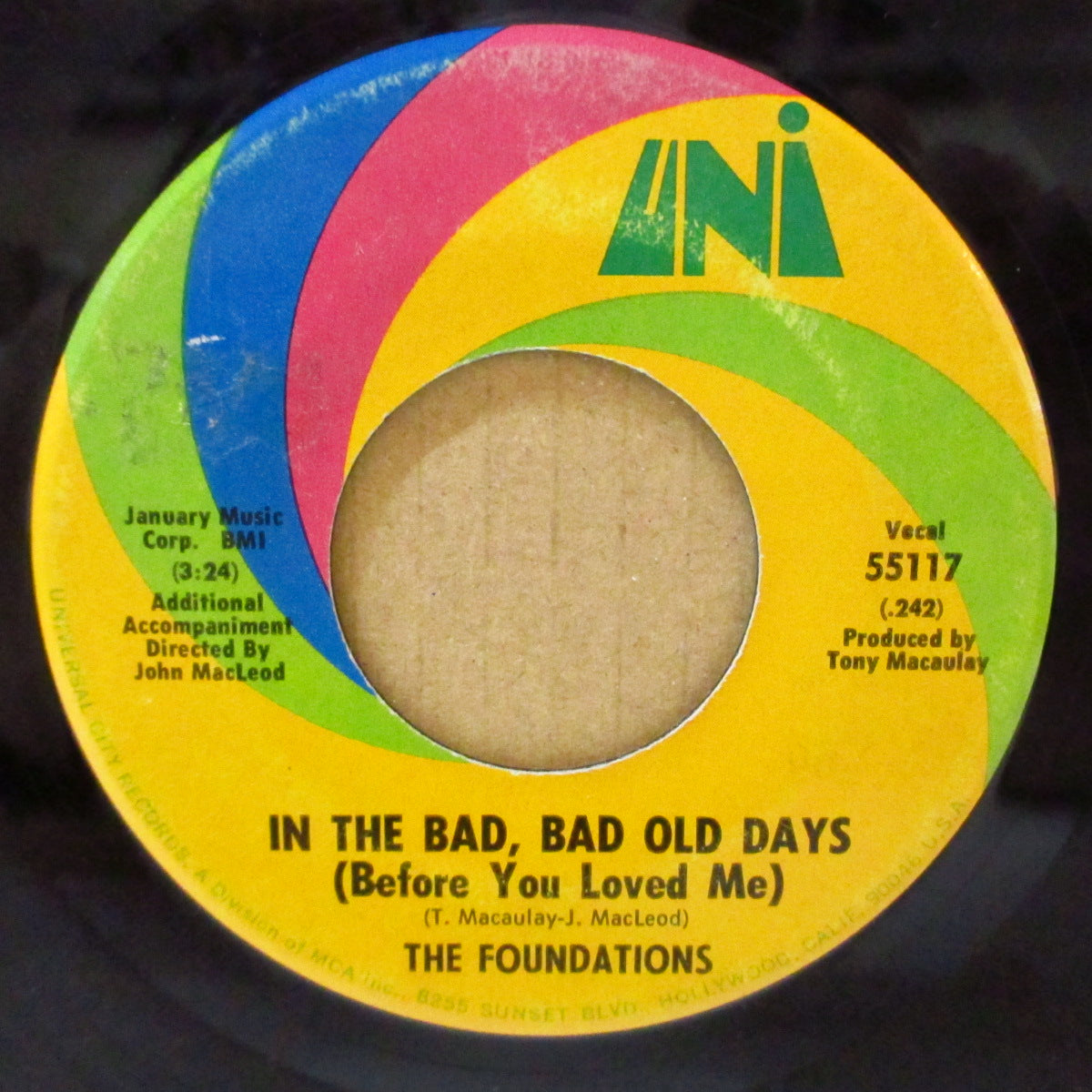 FOUNDATIONS (ファウンデーションズ)  - In The Bad, Bad Old Days (US '69 オリジナル7インチ)ノーザン・POP名曲！