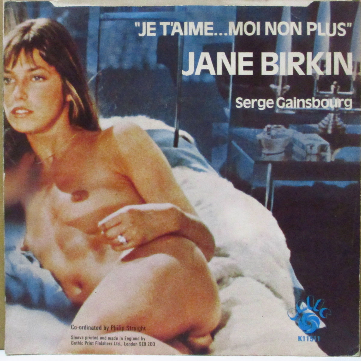 JANE BIRKIN & SERGE GAINSBOURG (ジェーン・バーキン & セルジュ・ゲンズブール)  - Je T'aime Moi Non Plus (UK '74 再発「ソフト紙ヌード・ジャケ」付きシングル) 18禁名曲！