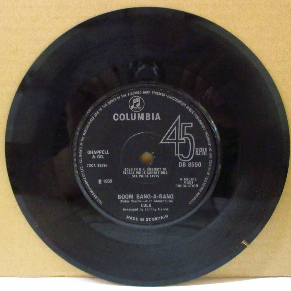 LULU (ルル)  - Boom Bang-a-Bang (UK '69 オリジナル「ソリッド・センター」7インチ) 全英2位、ユーロビジョン・コンテスト優勝曲