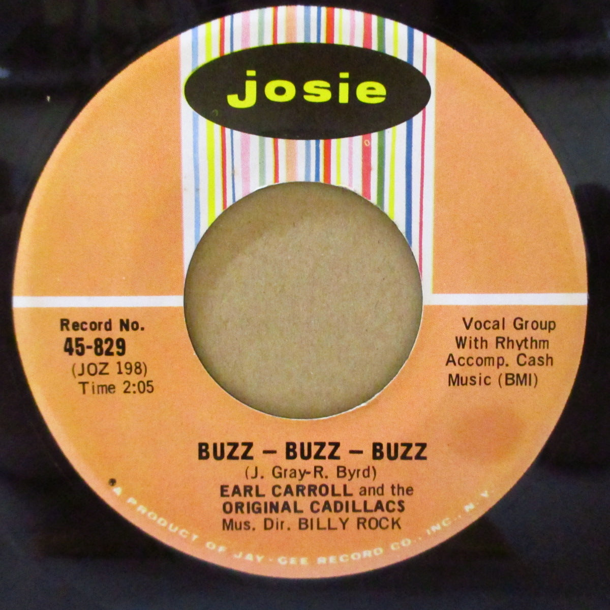 CADILLACS (EARL CARROLL & THE ORIGINAL CADILLACS) (アール・キャロル & ザ・オリジナル・キャディラックス)  - Buzz-Buzz-Buzz (US 50's セカンドプレス 7インチ)ドゥワップ・ジャイヴァー名曲カヴァ！