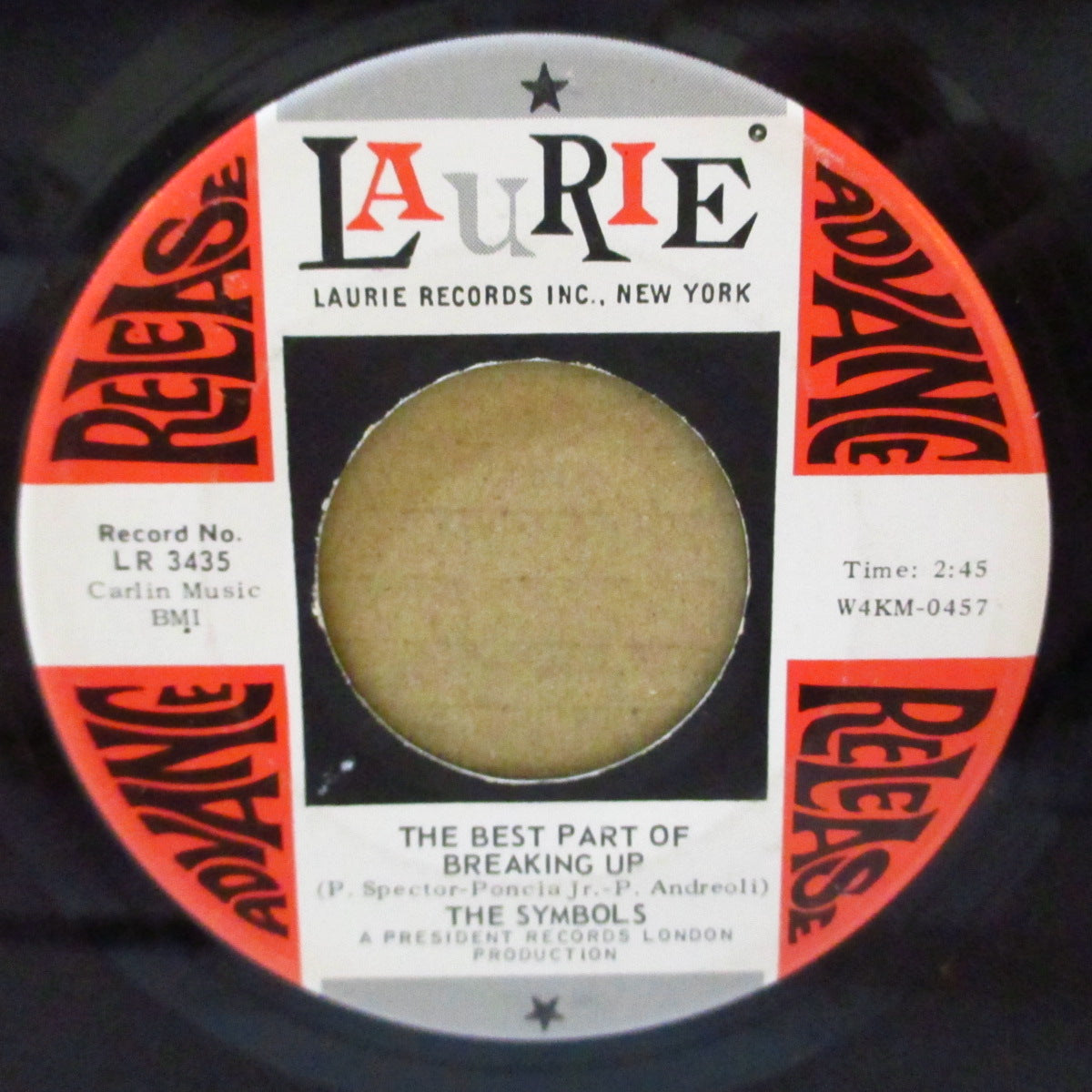 SYMBOLS (シンボルズ)  - The Best Part Of Breaking Up (US '68 プロモ 7インチ)