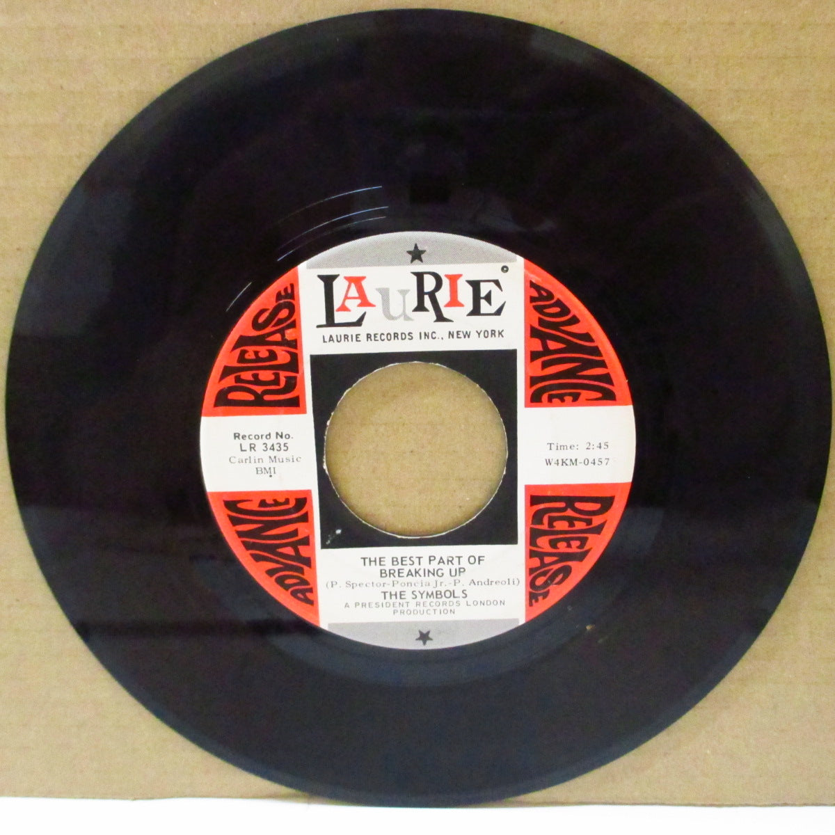SYMBOLS (シンボルズ)  - The Best Part Of Breaking Up (US '68 プロモ 7インチ)