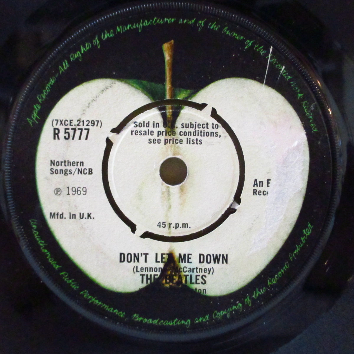 BEATLES (ビートルズ)  - Get Back (UK '69 オリジナル「NCBクレジット.Sold In U.K表記 ラウンド（プッシュアウト）センター 」7インチ)