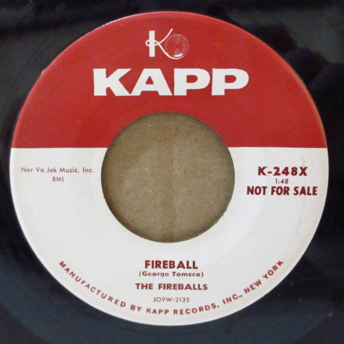 FIREBALLS (ファイアーボールズ)  - Fireball / I Don't know (US '58 プロモ・ラベ 7インチ+カンパニースリーブ)MAD3 のカヴァ原曲 & ロカビリー！