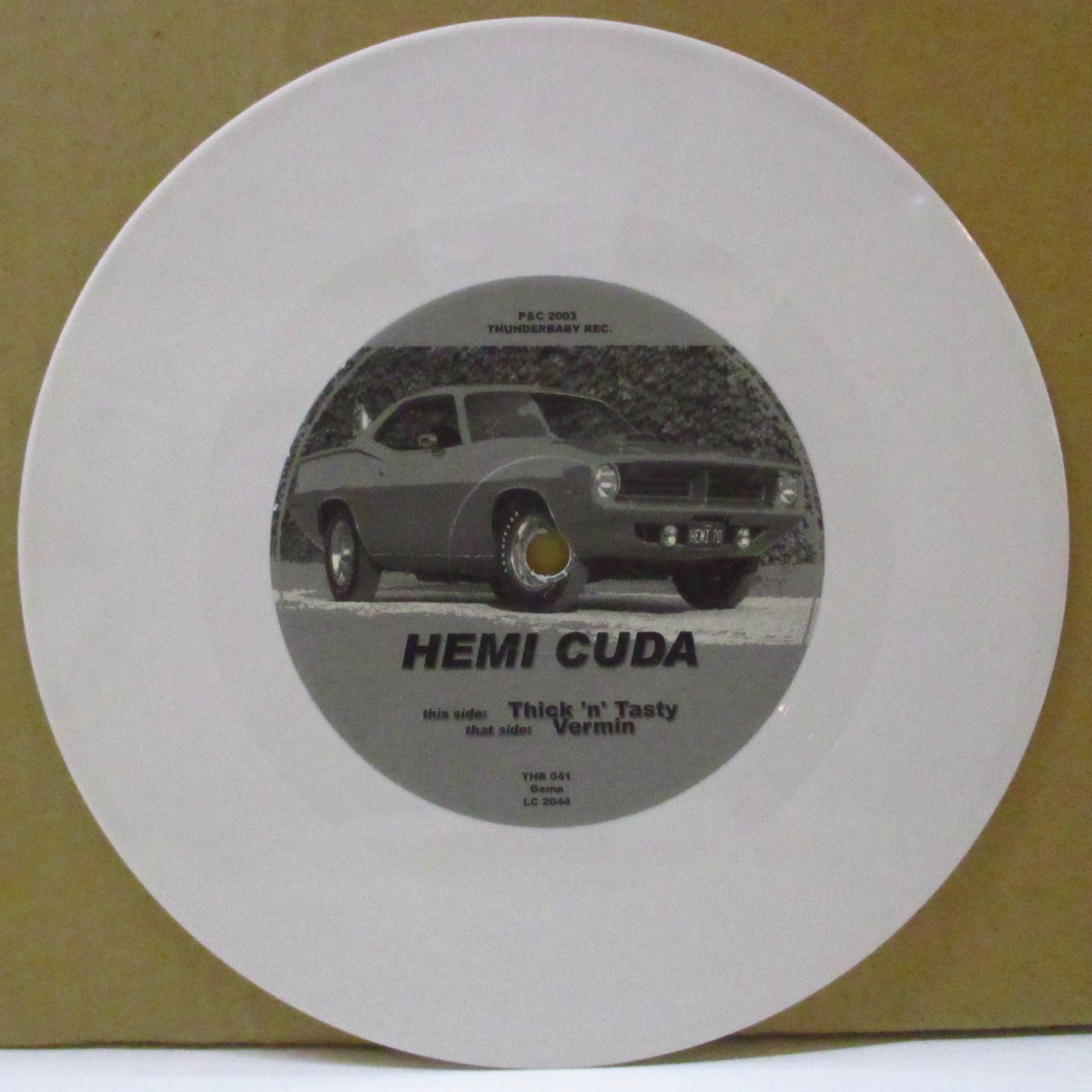 HEMI CUDA (ヘミ・クーダ)  - Thick 'n' Tasty (German 限定ホワイトヴァイナル 7インチ+光沢ソフト紙ジャケ) '03年シングル