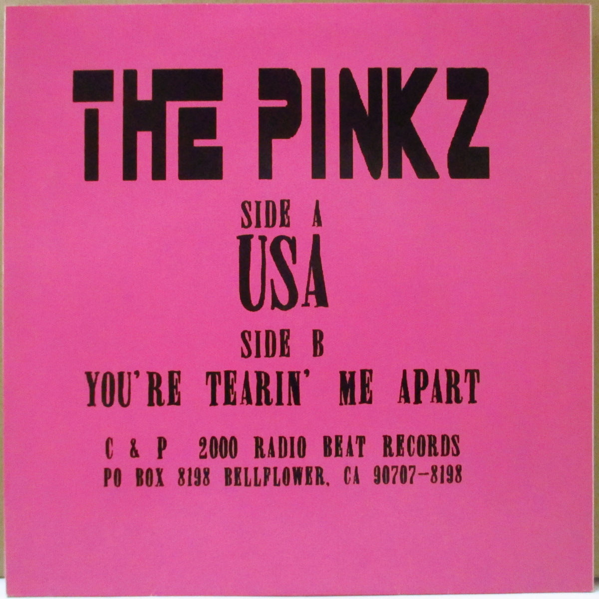 PINKZ, THE (ザ・ピンクス)  - USA (US オリジナル 7インチ+光沢固紙ジャケ) '00年1stシングル