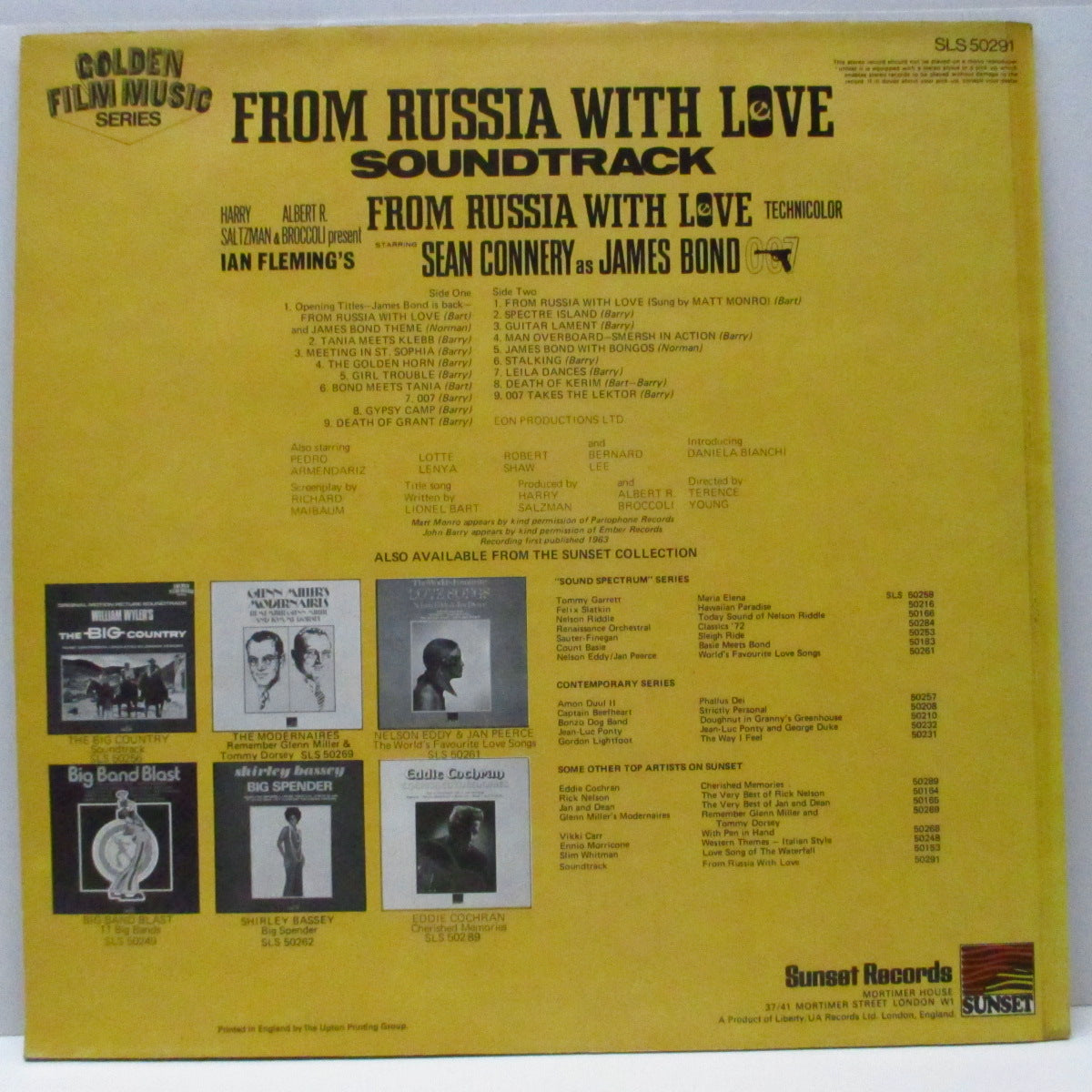 O.S.T. (映画『007 ロシアより愛をこめて』サントラ盤！)  - 007 / From Russia With Love (UK 70's 再発 ステレオ LP+別デザイン表面コーティングジャケ/SLS50291)