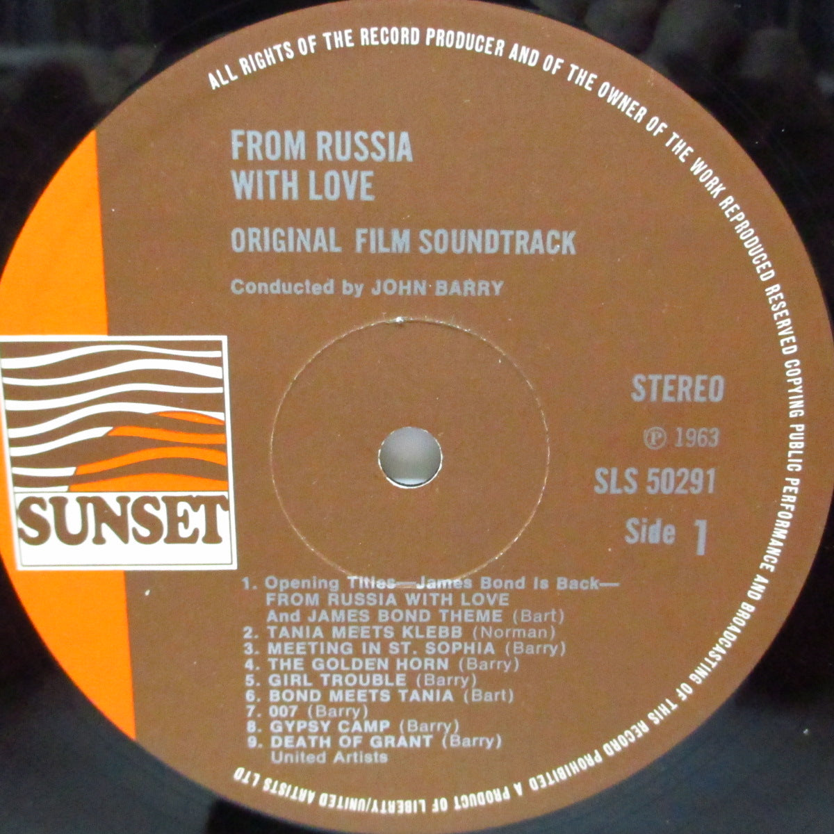 O.S.T. (映画『007 ロシアより愛をこめて』サントラ盤！)  - 007 / From Russia With Love (UK 70's 再発 ステレオ LP+別デザイン表面コーティングジャケ/SLS50291)