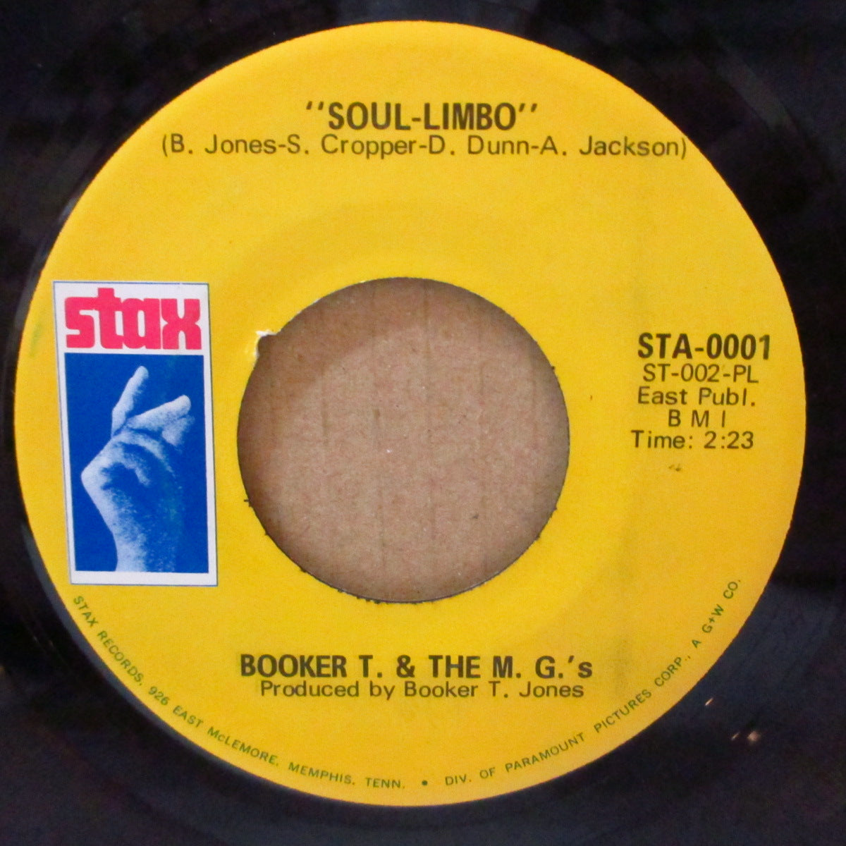 BOOKER T. & THE MG’S (ブッカーT ＆ ザ・MG'S)  - Soul-Limbo / Heads Or Tails (US '68年オリジナル 7インチ)トロピカル・ラテン・ノーザン・インスト名曲！