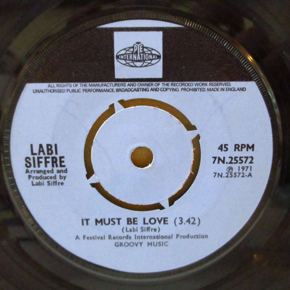 LABI SIFFRE (ラビ・シフレ)  - It Must Be Love (UK '72 オリジナル「ラウンドセンター」 7インチ+カンパニースリーブ) マッドネスのカバー原曲。
