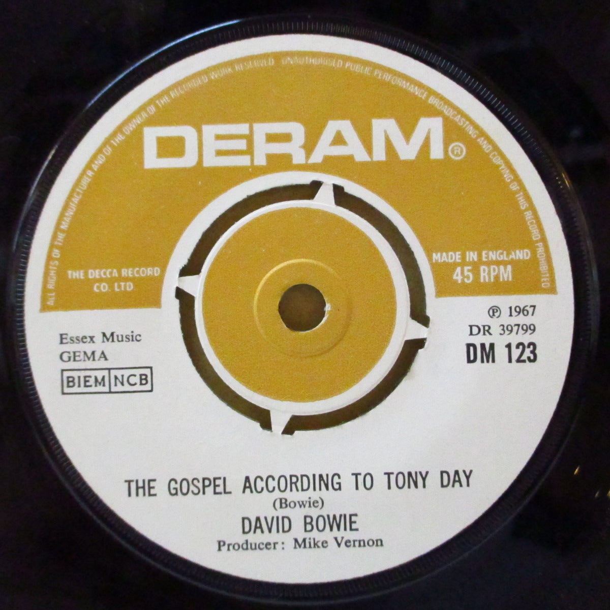 DAVID BOWIE (デヴィッド・ボウイ)  - The Laughing Gnome (UK '73 再発ラウンドセンター」 7インチ+カンパニースリーブ) '67年名曲！