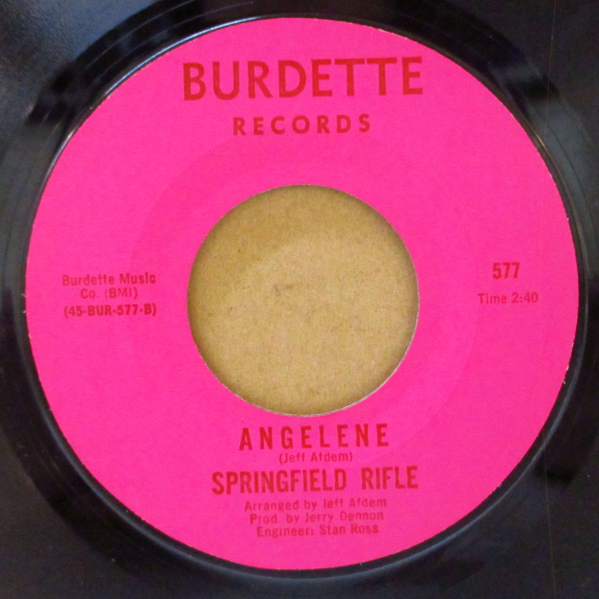 SPRINGFIELD RIFLE, THE (ザ・スプリングフィールド・ライフル)  - Angelene (US '69 オリジナル 7インチ) 哀愁美メロ・フォーキー・ソフトロック隠れ名曲！