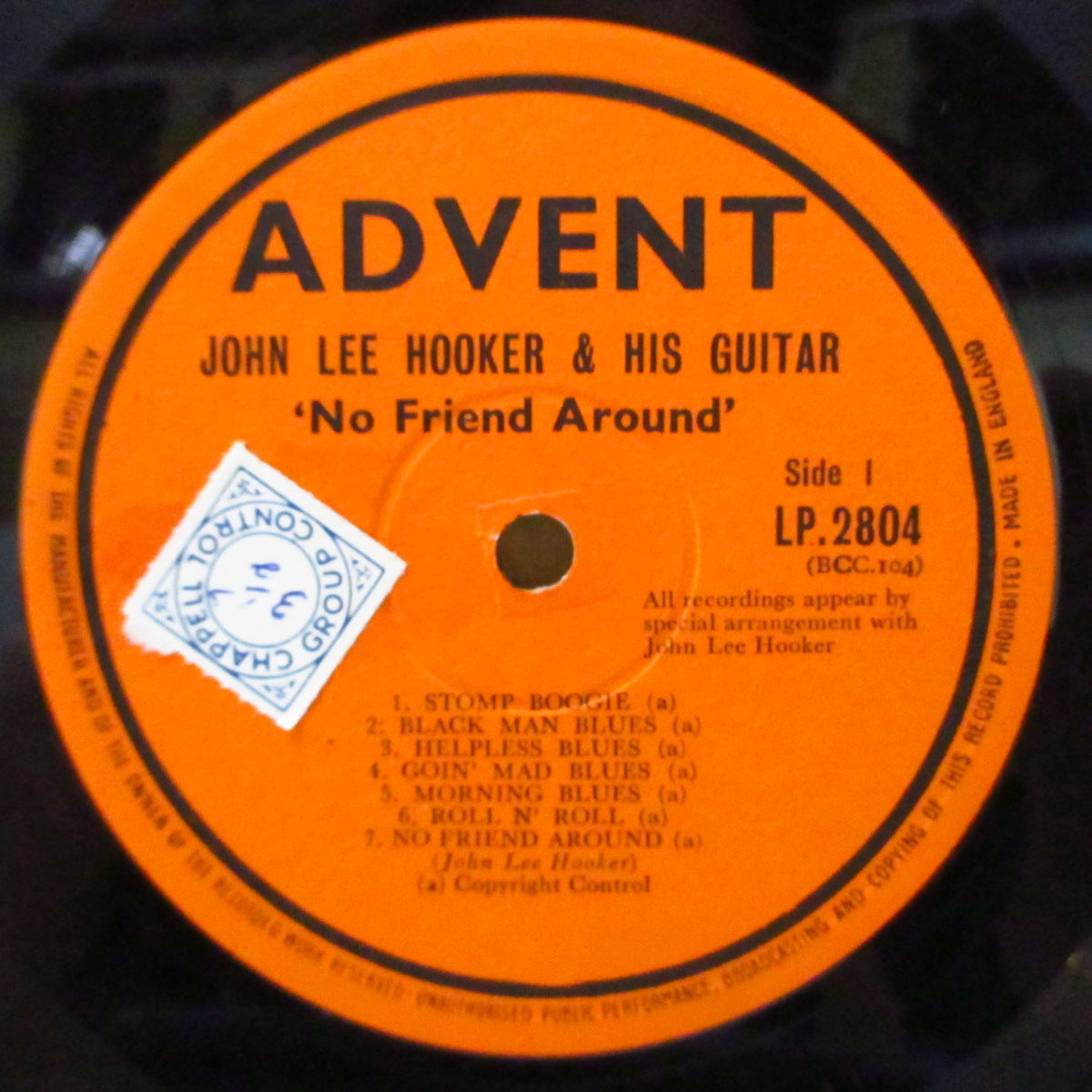 JOHN LEE HOOKER (ジョン・リー・フッカー) - No Friend Around (UK