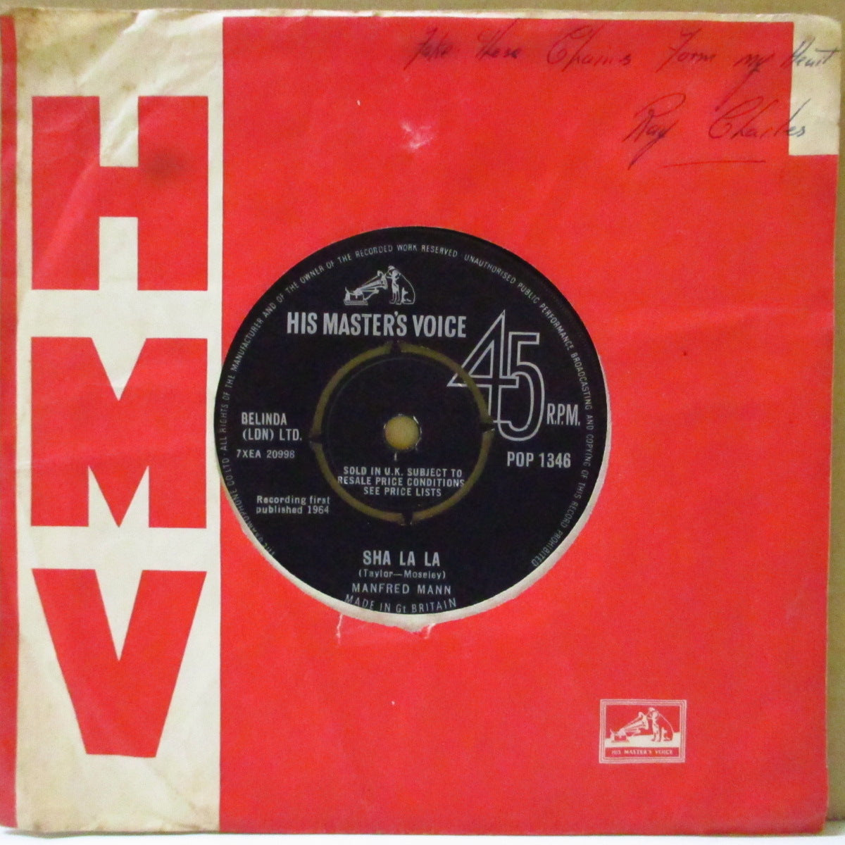 MANFRED MANN (マンフレッド・マン)  - Sha La La (UK '64 オリジナル 7インチ+カンパニースリーブ)