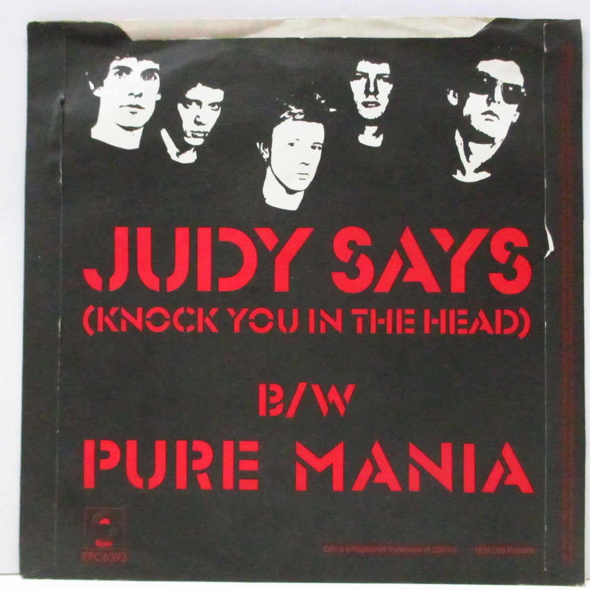 VIBRATORS, THE (ヴァイブレーターズ)  - Judy Says : Knock You In The Herad (UK オリジナル 7"/マットソフト紙折り返ジャケ) A面アルバム未収録！