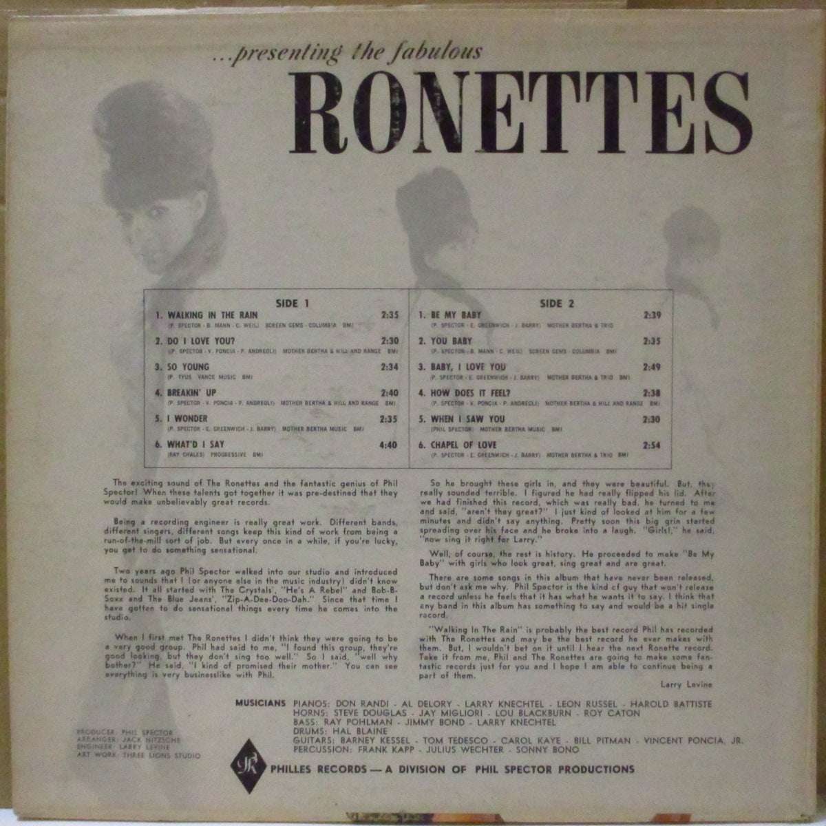 RONETTES, THE (ザ・ロネッツ) - .Presenting Fabulous The