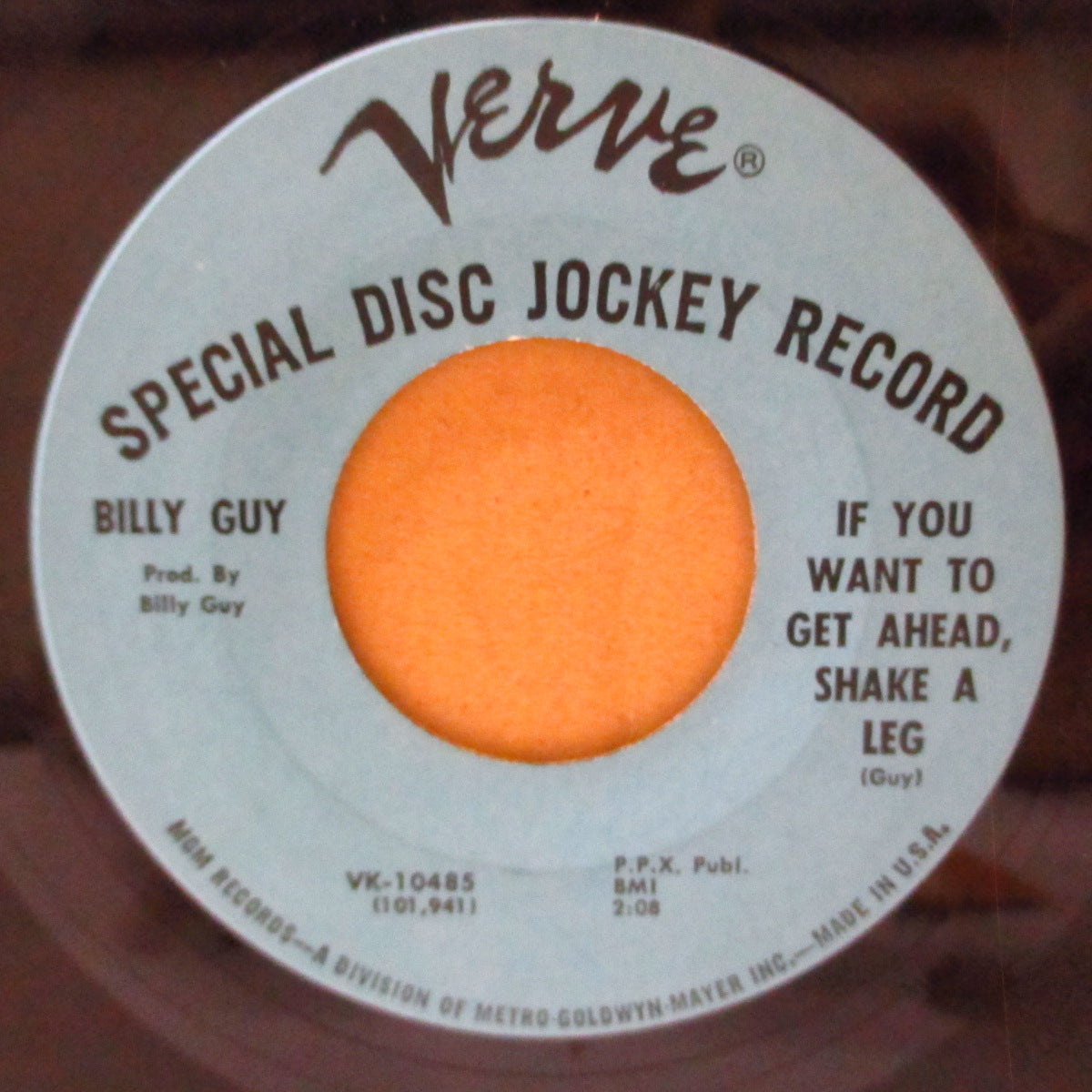 BILLY GUY (ビリー・ガイ)  - If You Want To Get Ahead, Shake A Leg (US '66 プロモ・ラベ7インチ)元コースターズ、アップテムポ・ノーザン！