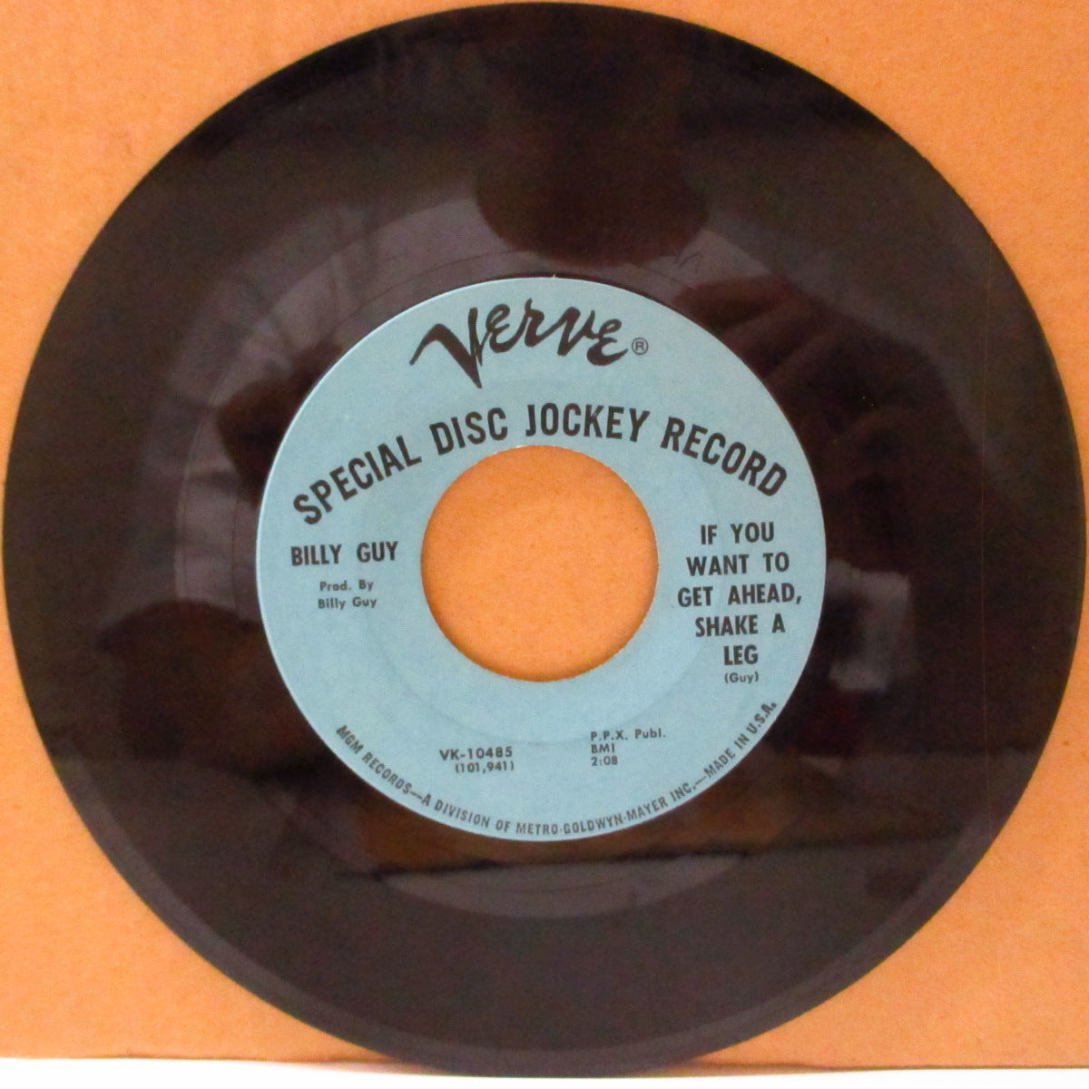 BILLY GUY (ビリー・ガイ)  - If You Want To Get Ahead, Shake A Leg (US '66 プロモ・ラベ7インチ)元コースターズ、アップテムポ・ノーザン！