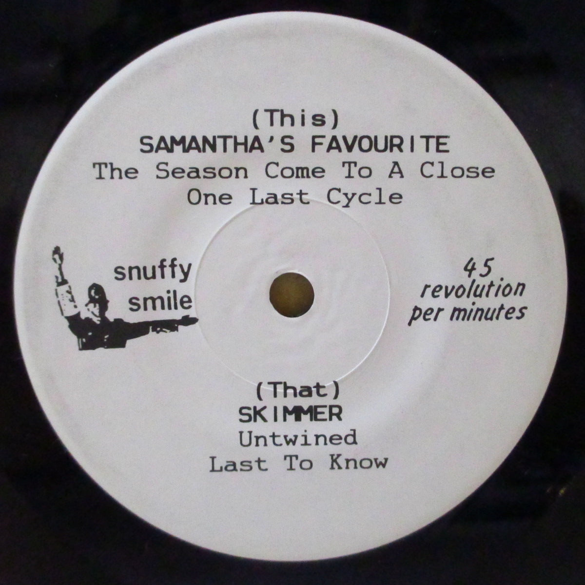 SAMANTHA'S FAVOURITE / SKIMMER (サマンサズ・フェイバリット / スキマー)  - Split (Japan '95 オリジナル4曲入りスプリット 7インチ+インサート/光沢固紙ジャケ)