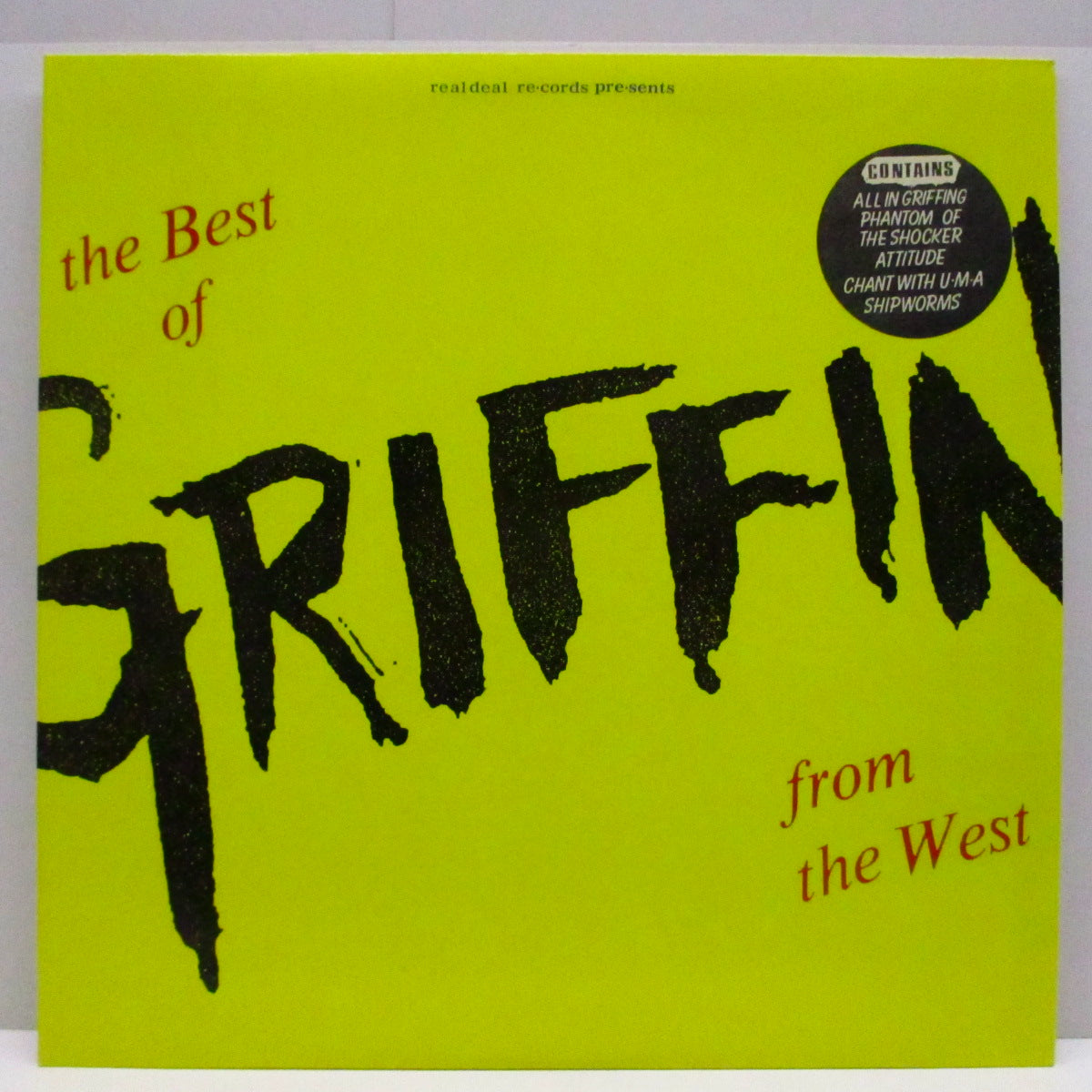 GRIFFIN (グリフィン)  - The Best Of Griffin From The West (Japan '96 限定「透明」LP/ステッカー付ジャケ）初期ベスト！
