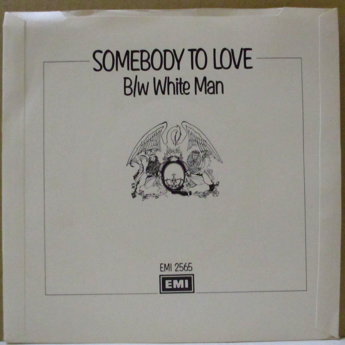QUEEN (クイーン)  - Somebody To Love (UK '76 オリジナル「ラウンドセンター」 7インチ+「裏ジャケ四角ロゴ」光沢固紙ジャケ)
